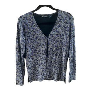 Impressions‎ Vintage Metallic Long Sleeve Blouse